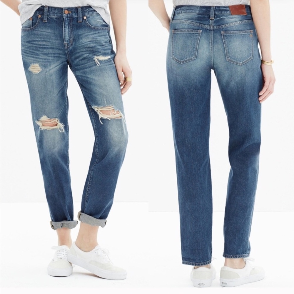 Madewell | 8.5” Rise Boyfriend Torn Knee Edition